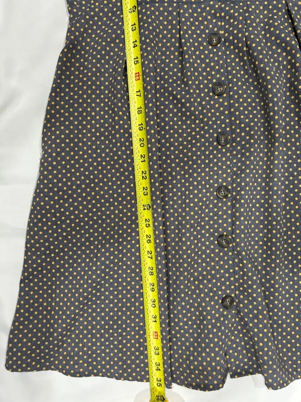 Umgee Gray Spaghetti Strap Polka Dot Button-Front Mini Dress - Picture 10 of 10